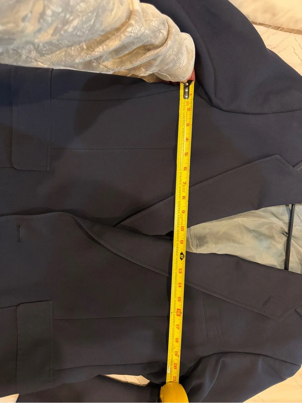 Hart Schaffner Marx Navy Blue Single-Breasted Sport Coat